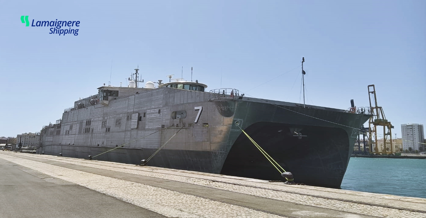 Lamaignere Shipping coordinates yet another military ship in Cadiz