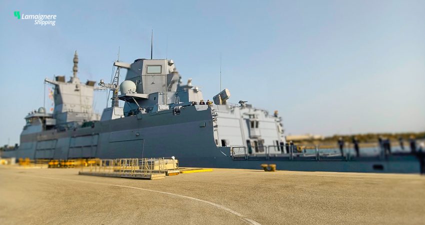 Lamaignere provides shipping agency services to a German military ship from January 28 to 31 at the Rota Naval Base