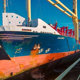 Lamaignere Shipping provides shipping agency services to the ship “Helene” in Navantia, Cadiz