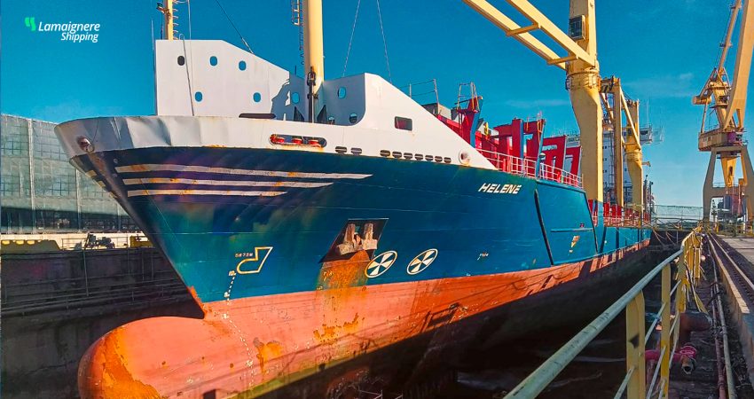 Lamaignere Shipping provides shipping agency services to the ship “Helene” in Navantia, Cadiz