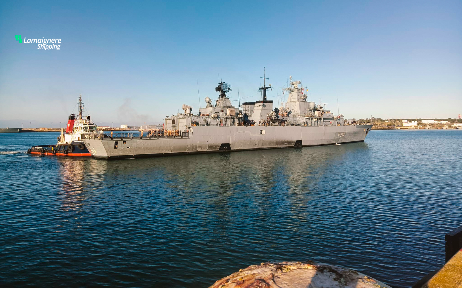 Lamaignere Shipping acts as agent for the German military ship FGS Bayern’s during her call in Rota Naval Base.
