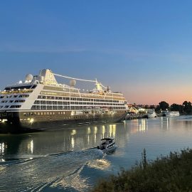 The famous large luxury cruise ship “Azamara” visits Seville