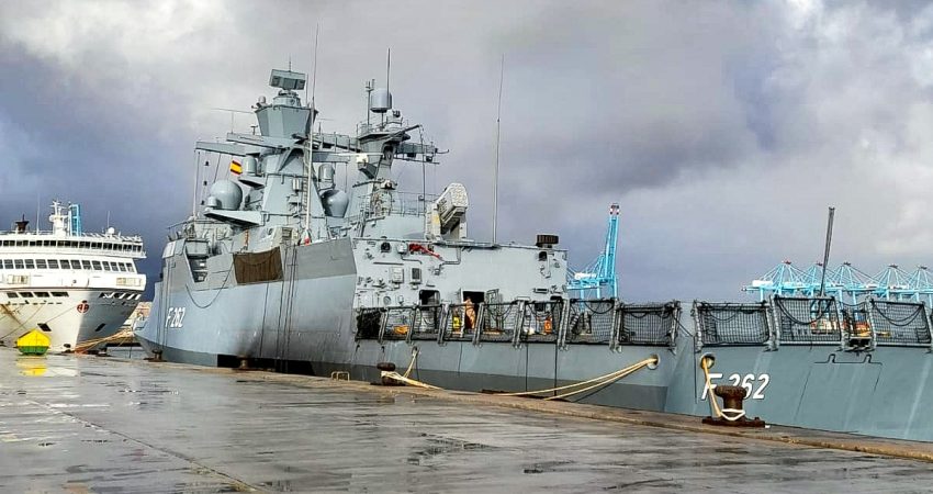 Lamaignere Shipping coordinates the technical call of the German military ship FGS Erfurt