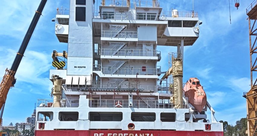 Lamaignere Shipping provides shipping agency services to the cargo ship “BF Esperanza” in Navantia, Cadiz