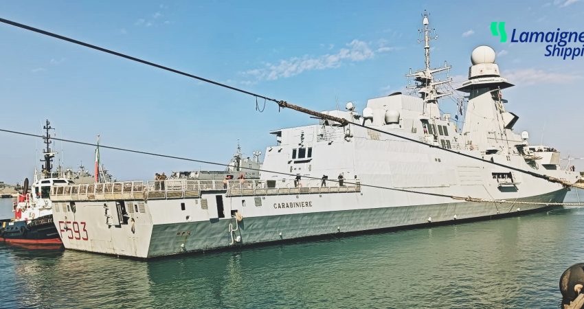 Lamaignere Shipping coordinates the technical call of the Italian military ship in Rota Naval Base