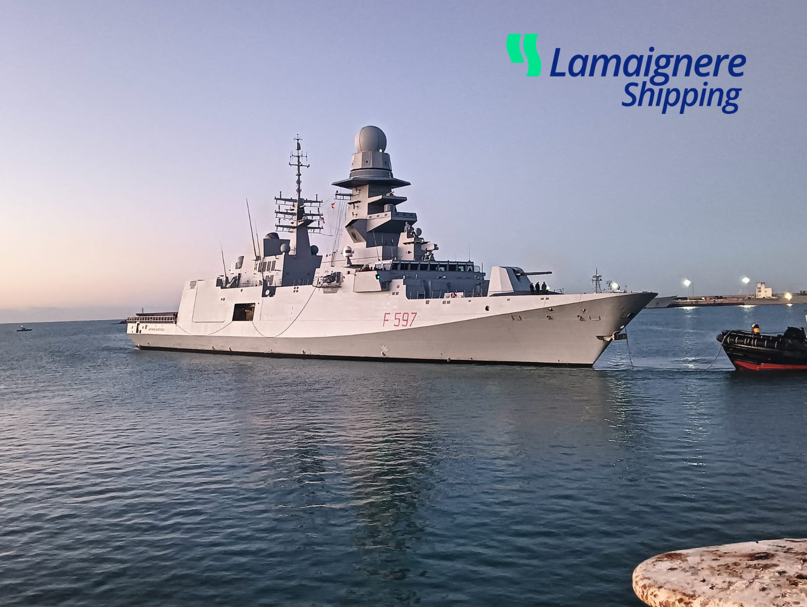 Italian Navy Ship Antonio Marceglia’s Refueling Stop in Rota, Coordinated by Lamaignere Shipping