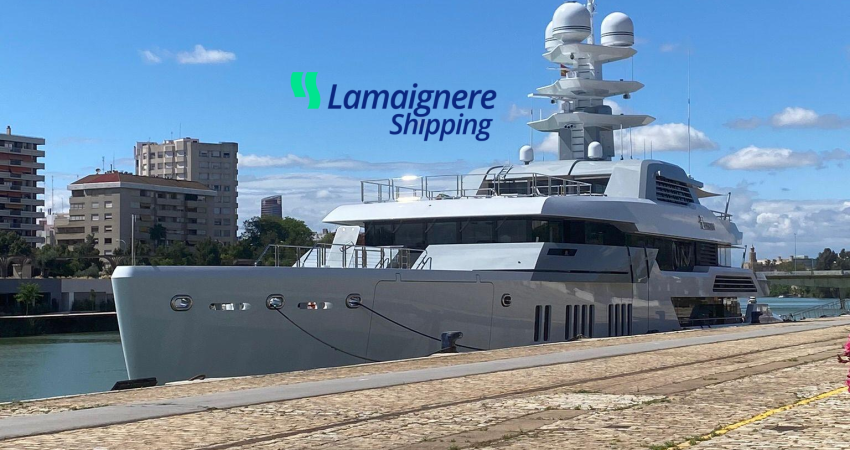 Lamaignere Shipping provides assistance to the Elysian Yacht in Cadiz and Seville