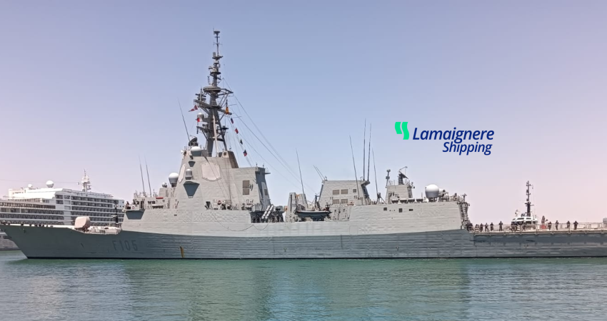 Lamaignere Shipping coordinates a technical call of the Spanish military ship ESPS Cristóbal Colón in Cádiz.