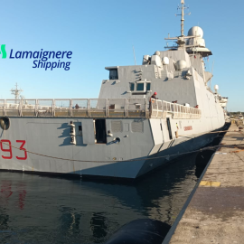 Lamaignere Shipping assists the Italian military ship ITS Carabiniere