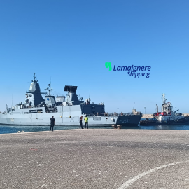 Lamaignere Shipping coordinates the technical call of the impressive German ship FGS Hamburg