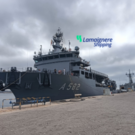 Lamaignere, at the end of August, coordinates two important military vessels at the Rota Naval Base