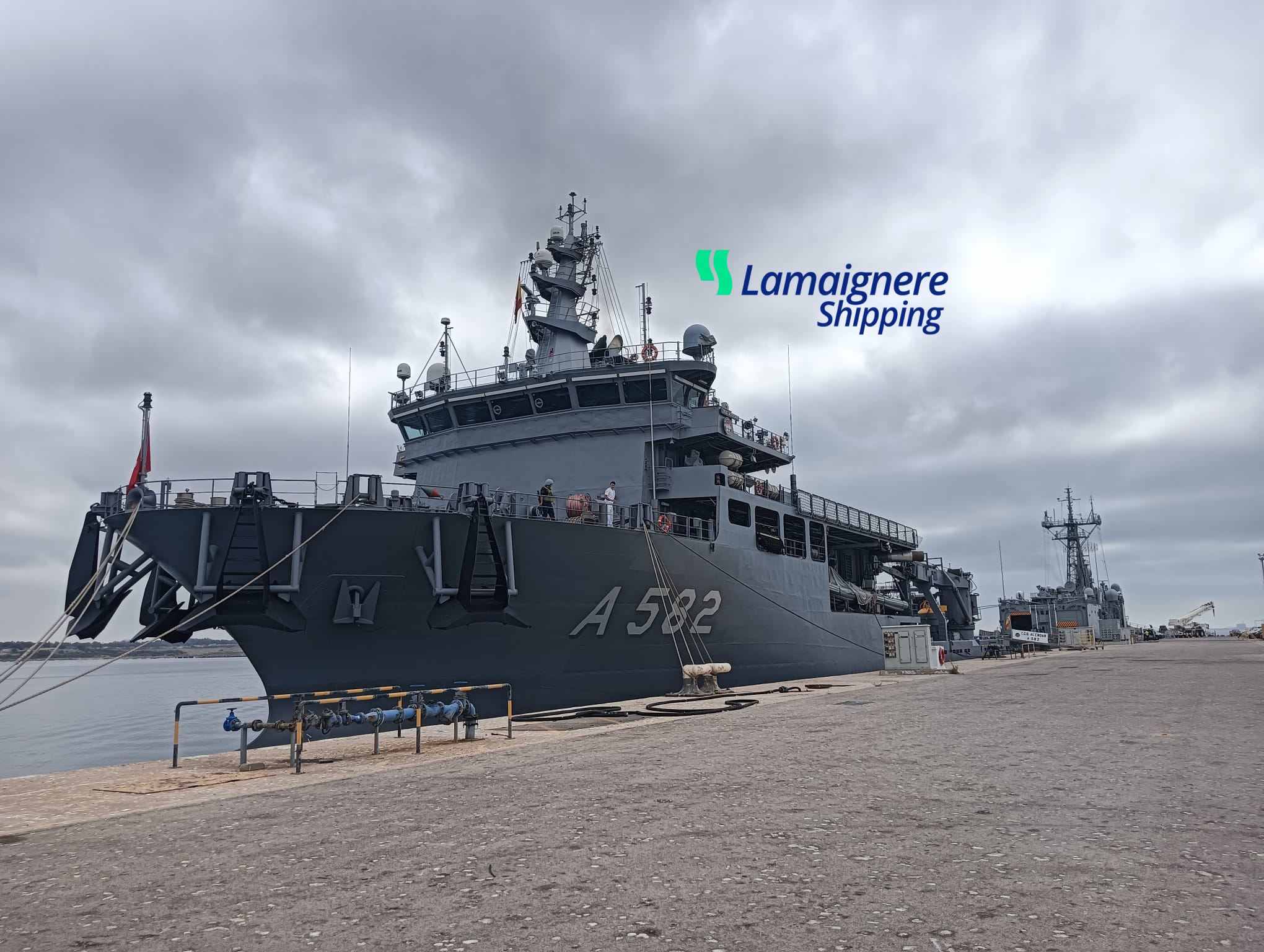 Lamaignere, at the end of August, coordinates two important military vessels at the Rota Naval Base