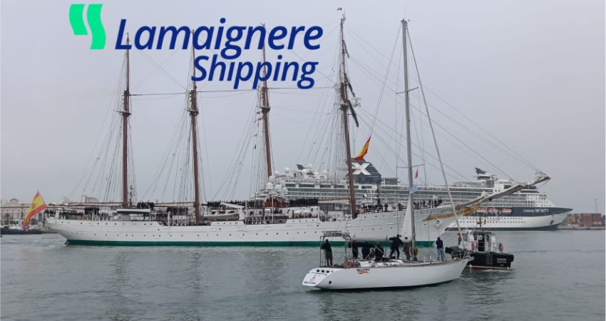 Lamaignere Shipping provides services to spanish Navy Ships in Cadiz