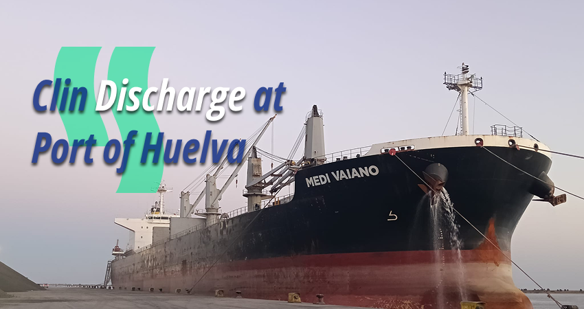 Clin Discharge at Port of Huelva